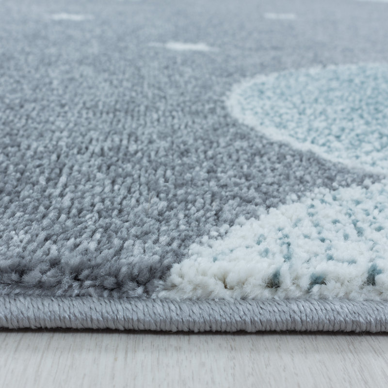 Gilliland Flatweave Blue/Grey Rug, Rectangle 160 x 230cm