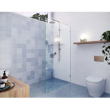 Vela 45 in. x 78 in. Fully Frameless Single Fixed Shower Panel