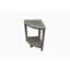 CoastalVogue Teak Snazzy Corner Shower 2-Tier shelf in Antique Grey Finish for Indoors and Outdoors