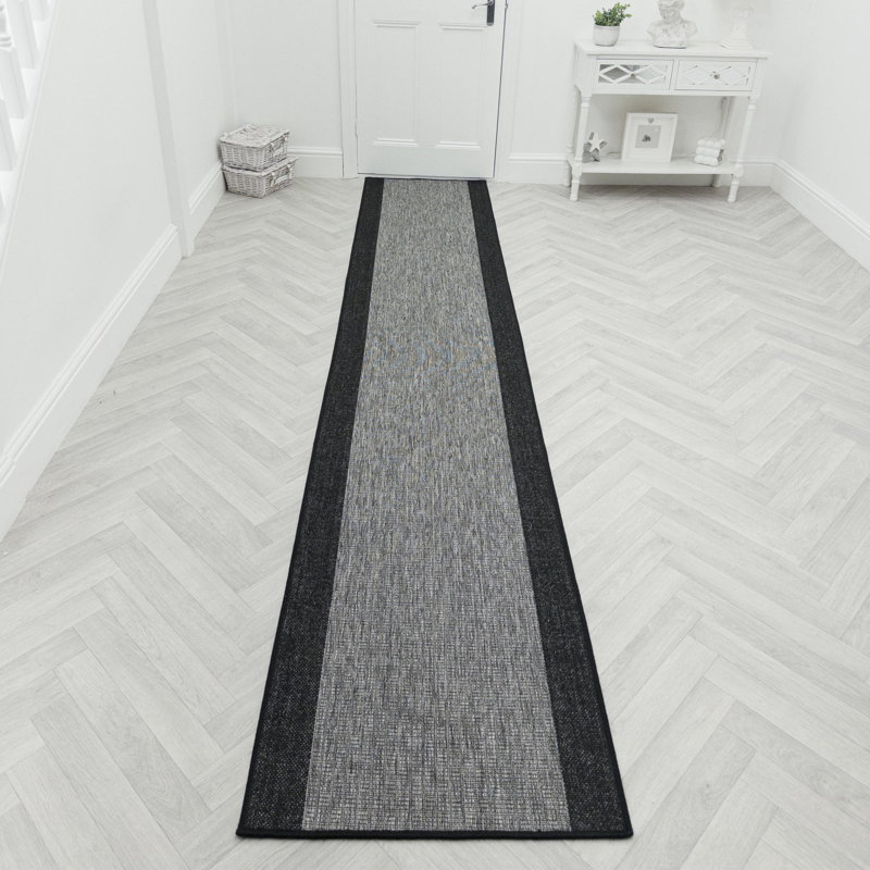 Steel Hallway Runner Rug – Hardwearing, Non-Slip & Durable Carpet for Hall, Kitchen & Corridor, Runner 80 x 150 cm