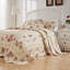 Ensemble de courtepointe à motif floral écru 3 pièces Green King Home Fashions-92355243-76251863