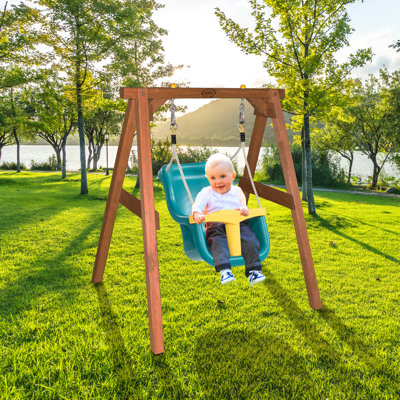 AXI Material: Wood, Plastic Swing Set with 1 Swing(s)