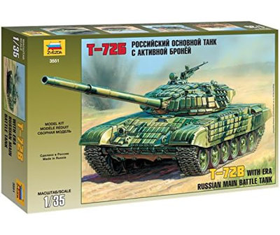 Zvezda Models T-72B Russian Main Battle Tank Model Kit