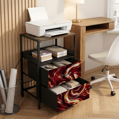 Table de chevet 2 tiroirs avec station de charge, table de chevet avec ports USB et prises USB