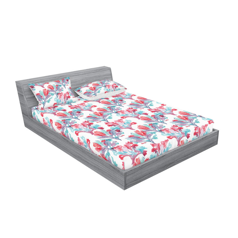 Drap-housse Ambesonne, Ensemble de draps pour lit double avec 2 taies d'o