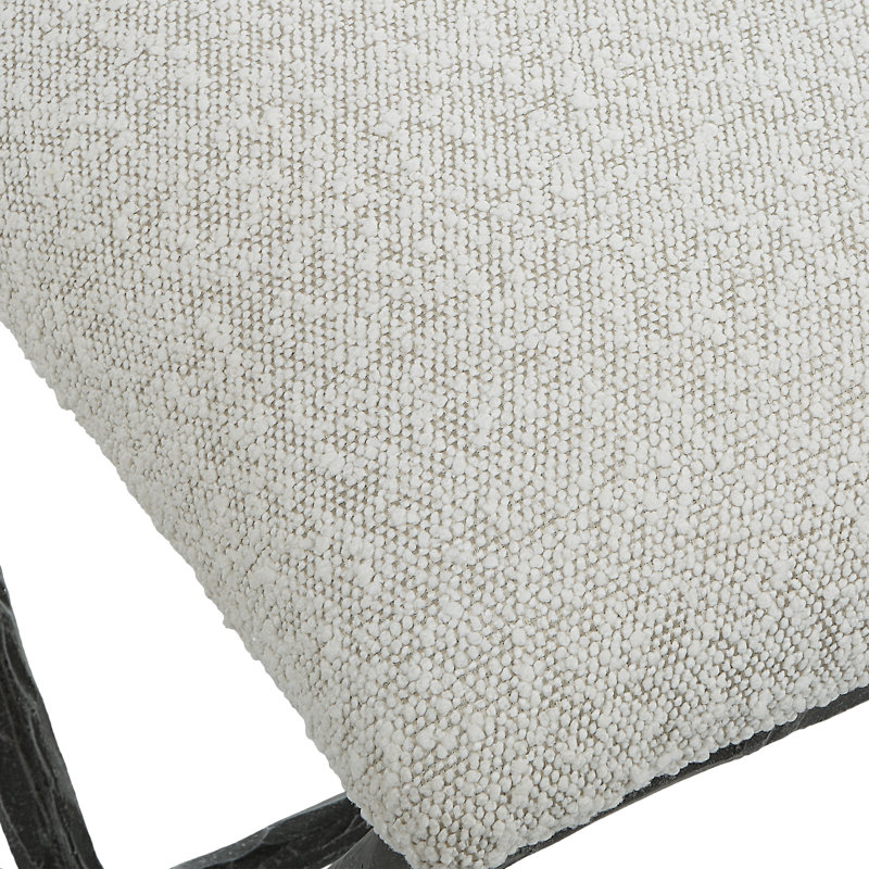 Petit banc en tissu gris Carver