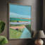 «Bright Coloured Countryside I», reproduction encadrée - bois massif-1710460788