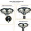 Lampadaire solaire extérieur de 42 cm (16,5 pouces) avec mât en acier de 3 m (10 pieds), 648 DEL, étanche IP65, détecteur de mouvement, télécommande-1292735887-1304666922