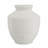 14" White Terracotta Round Jug Vase-129592435