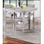 Ensemble de salle à manger à hauteur de comptoir de 5 pièces avec table carrée, tablettes et chaises à coussins pour un confort et un style modernes