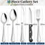 Latitude Run Aaila 30 Piece Stainless Steel Cutlery Set , Service for 6