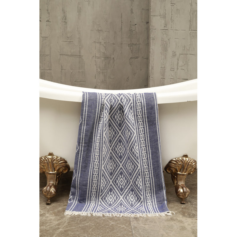 Serviette de plage 100% coton Poar, Noir