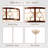 Farmhouse Antique 4-Light Drum Wood Accents Chandelier-2093870236