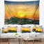Tapisserie plage ensoleillée et vagues brillantes-28508902