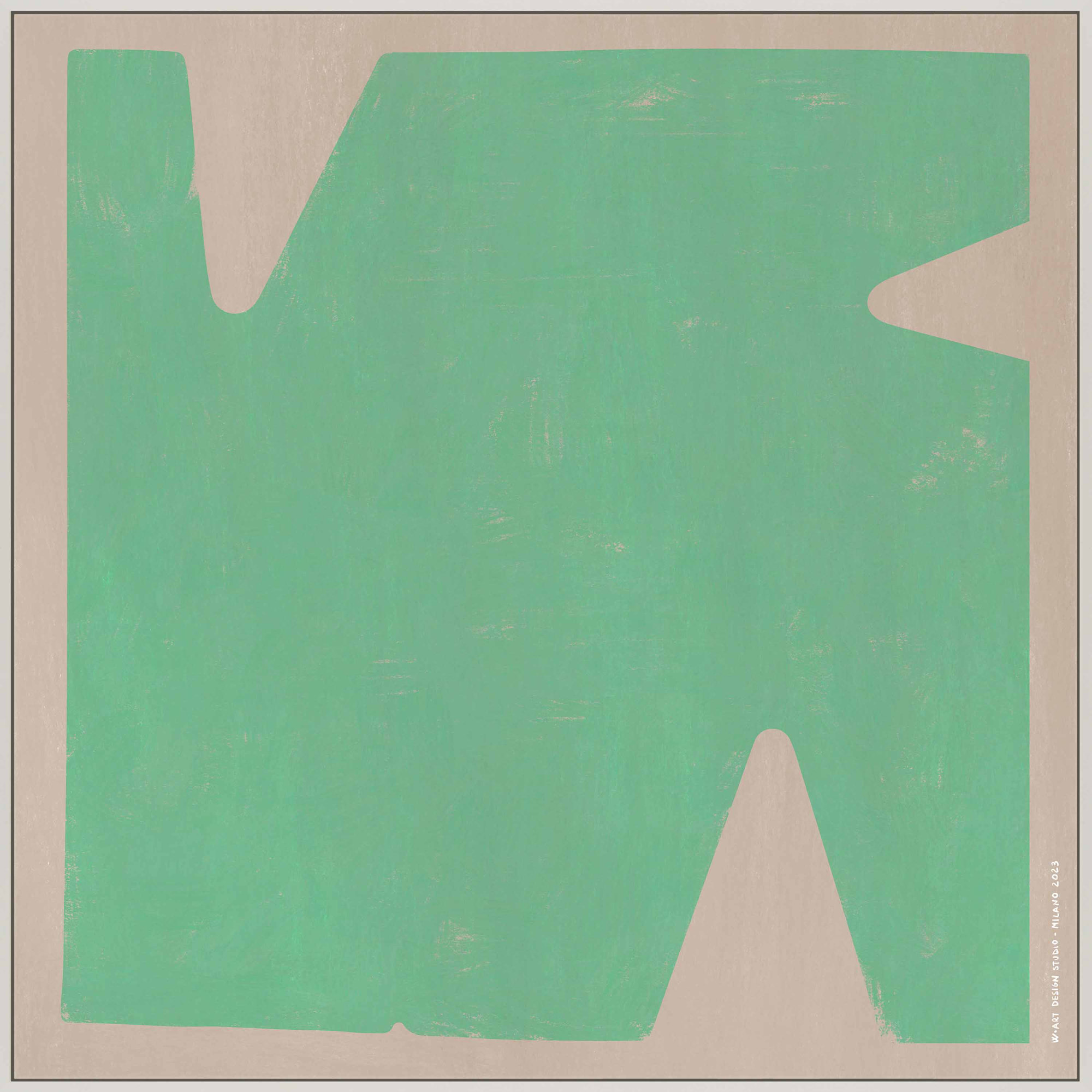 Sculpted Pastel 2 by Romina Gadler, White Canvas Framed, 36" H x 36" W