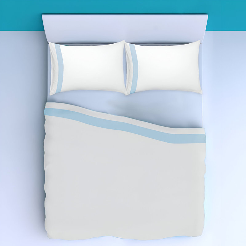 400TC Cotton Sateen Border Frame Cotton 4 Piece Sheet Set Fitted Sheet Fits Upto 16" Deep Pocket, California King Sheet Set