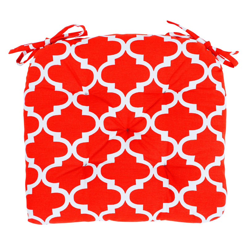 Outdoor 3'' Dining Chair Chair Pad, Red