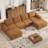 Boneless 136" Modular Sectional Sofa with Deep Seat, U-Shaped Cloud Couch for Living Room, 4-Seater Boneless Sofa with 2 Ottomans, Flexible Combination Modern Upholstery Sofa, No Assembly Required-1208589326
