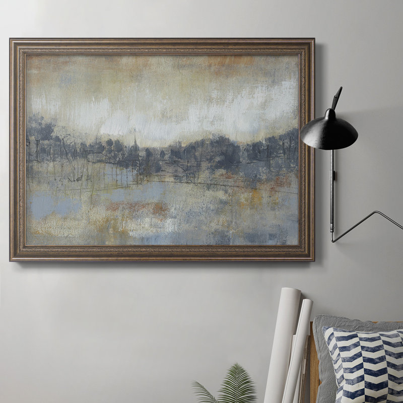 Toile encadrée de qualité supérieure Cool Grey Horizon I - prête à être accrochée, H 18 po x l 27 po