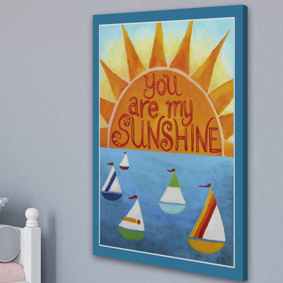 'Sunshine Sailboats' Print on Wrapped Canvas