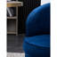 Siège pivotant en velours bleu - Chaise moderne chic et confortable avec aspect rotatif-1081875766