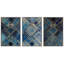 Art géométrique bleu et doré, images de salon, impression sur toile encadrée, 3 pièces-128131830-128131828