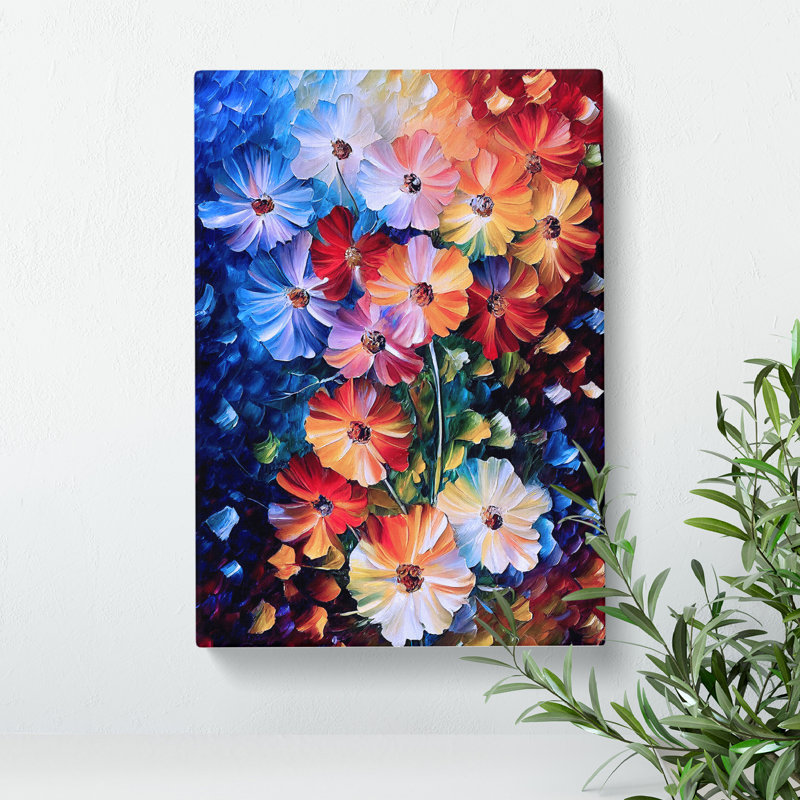 A Selection Of Flowers No.1 - Print, No Matte, 50cm H x 35cm W x 3cm D, Wrapped Canvas