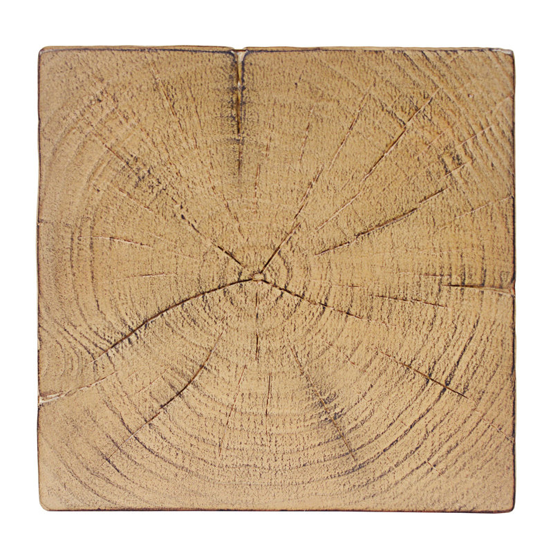 Indoor Outdoor Side Table, Natural, 33.77" H x 14.52" W x 14.52" D