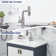 Single Handle Pull Out Kitchen Faucet With Unique 90° Swivel Sprayer Head In Three Function Modes