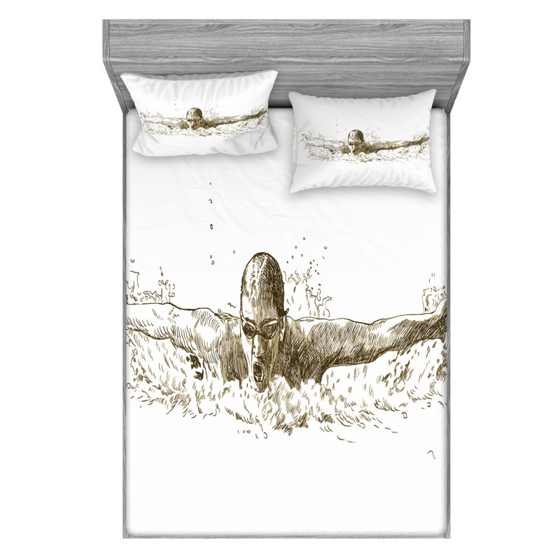 Microfiber Sheet Set, Queen Sheet Set with Fitted Sheet