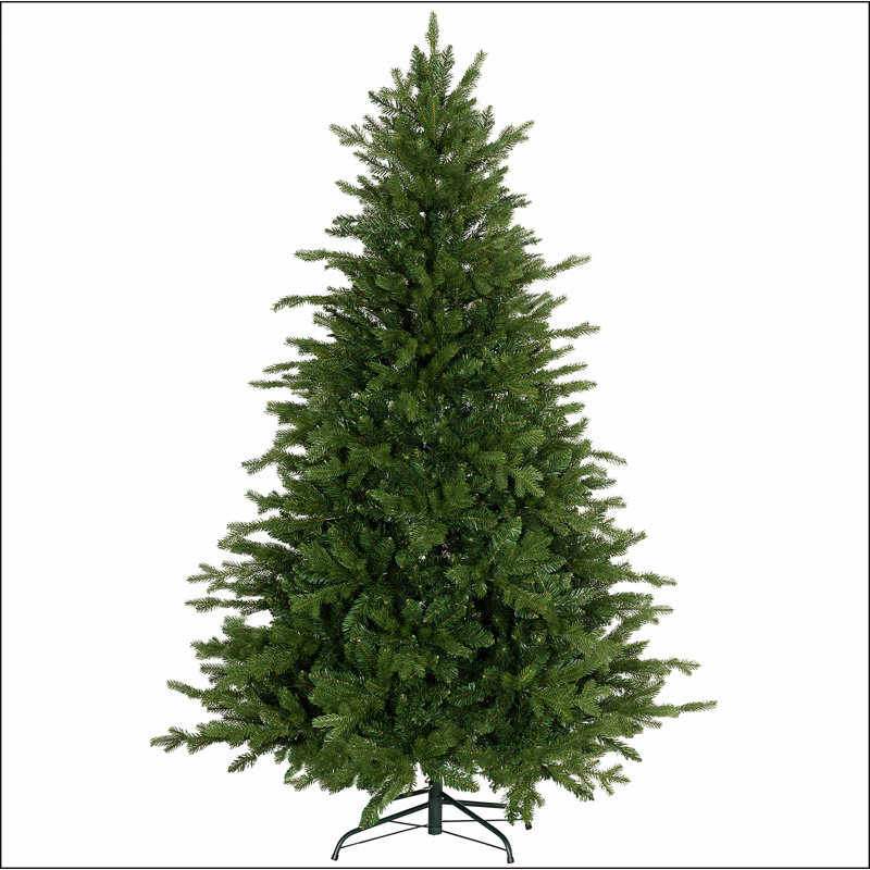 Arbre de Noël artificiel 7 pi avec 2445 pointes, support en métal pliable, assemblage facile, arbre de Noël articulé pour la maison, le bureau, les Fêtes, vert