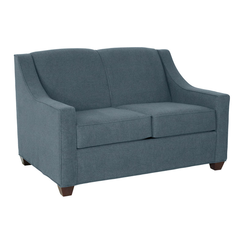 Phillips 52" Square Arm Sofa Bed with Reversible Cushions, Dorset Camel, Empire Mahogany