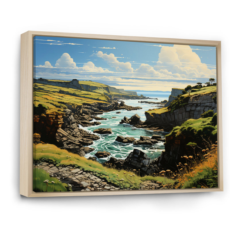 " Ireland Emerald Isle This I ", H 24 po x l 32 po x P 1 po, Cadre naturel flottant