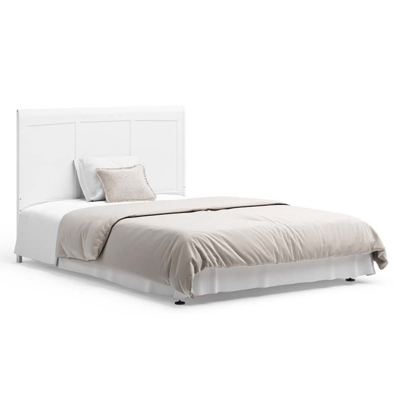 Lit de bébé convertible 4-en-1 Asheville avec rangement, Blanc, Lit à barreaux