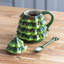 Coffret de Noël avec couvercle, cuillère et boîte-cadeau, arbre de Noël, 16 oz, vert