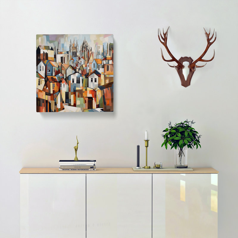 City Of Canterbury Cubism No.1 - Print, 35cm H x 35cm W x 3cm D