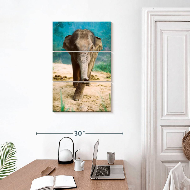 Brampt Curious Baby Elephant, 32" H x 20" W
