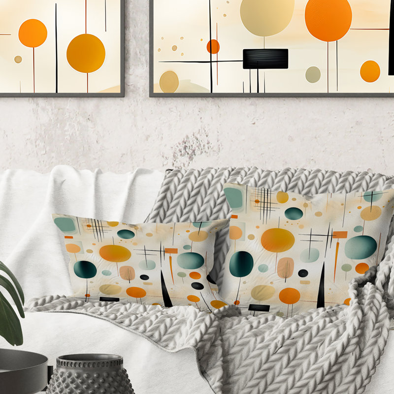 Coussin Mcm Abstract Expressions I - Midcentury