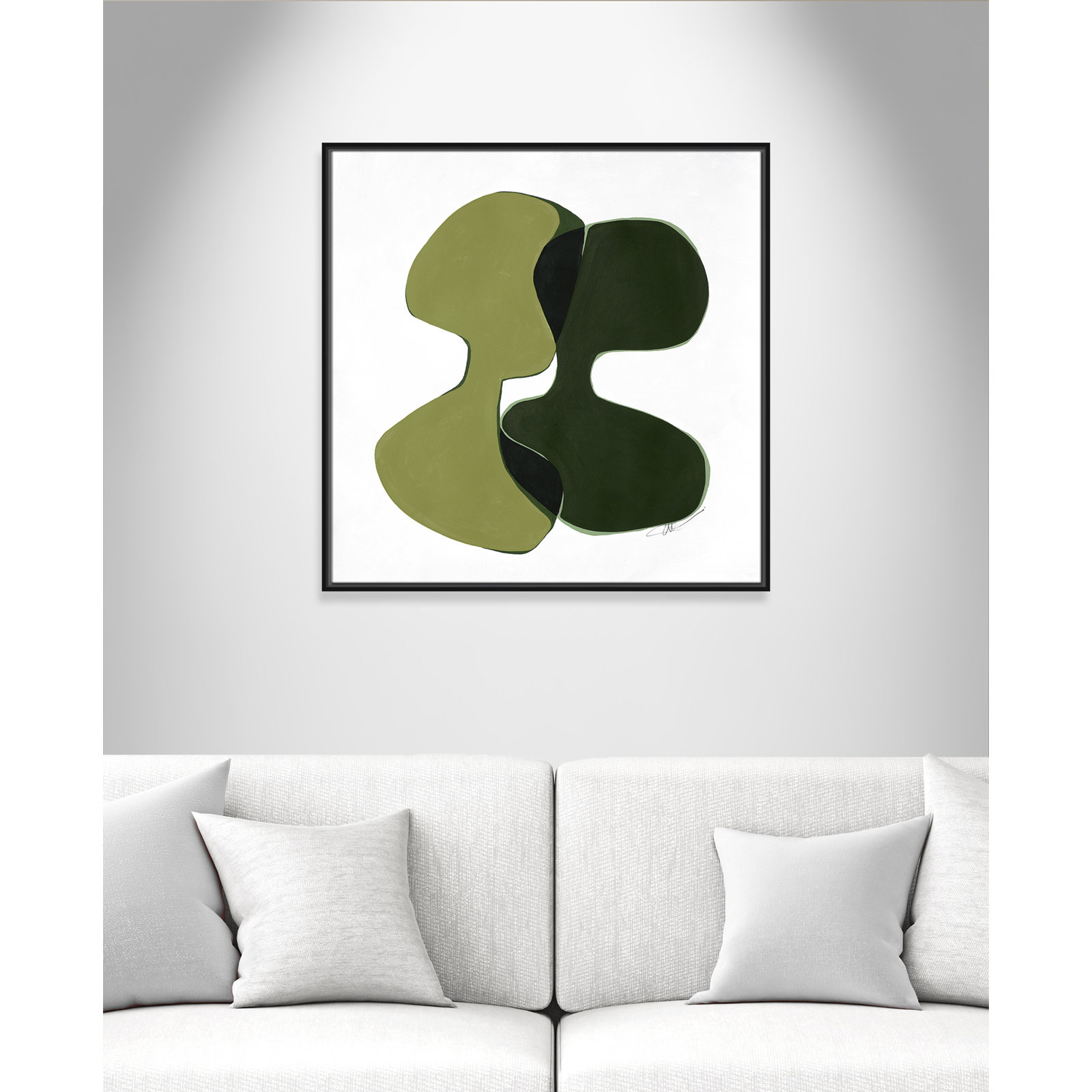 Coleman "Unity Green I" Print by Filippo Ioco, 31.5" H x 31.5" W, Black