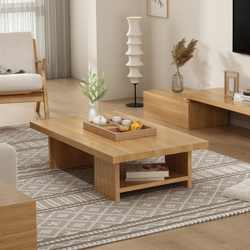 Simple log end table, 17.7" H x 51.2" L x 29.5" W