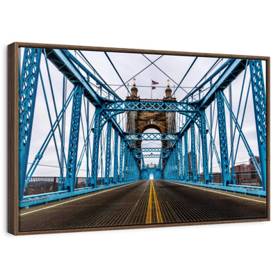 Blue Cincinnati Bridge