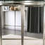 Quantis Round Glass Top Metal Base Dining Table