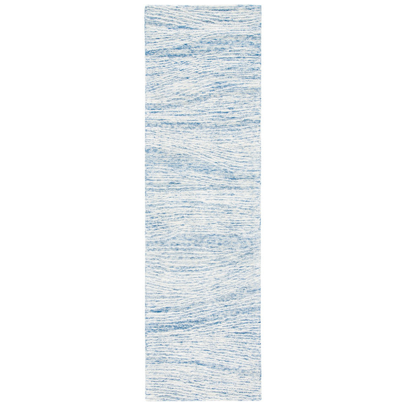 Ameelia Hand Tufted Indian Wool And Cotton With Latex Abstract Rug, Runner 2'3" x 6'