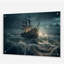 Bateau au milieu d'une tempête I - art mural moderne en acrylique sur la plage pour le salon-101524416