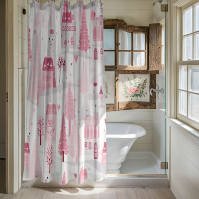 Festive Blush - Premium Shower Curtain 91