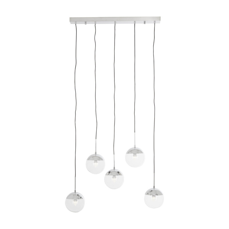 Royce 5 - Light Kitchen Island Pendant, Silver