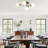 5-Lamp White Spherical Dimmable Iron Ceiling Light