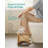 Bamboo Toilet Stool, Adjustable Poop Stool With Non-Slip Grooves, Height Convertible To 6.9 Or 9.5 Inches, Squat Potty Stool For Bathroom, Space-Saving, Light Bamboo