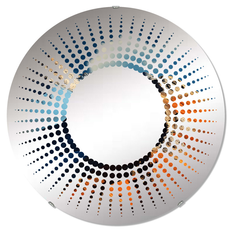 Volcano Volcanic Reverie I - Miroir décoratif Starburst | Rond, 23,6 po x 23,6 po