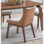 Ensemble de salle à manger 5 pièces moderne et moderne avec finition noyer, table rectangulaire et 4 chaises à oreilles style rétro